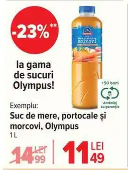 Carrefour Suc de mere, portocale și morcovi, Olympus Ofertă