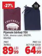 Carrefour Pijamale bărbați TEX Ofertă