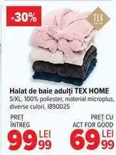 Carrefour Halat de baie adulți, TEX HOME Ofertă
