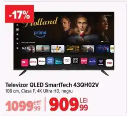 Carrefour Televizor QLED SmartTech 43QH02V Ofertă