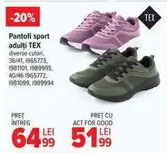 Carrefour Pantofi sport adulți TEX Ofertă
