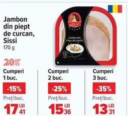 Carrefour Jambon din piept de curcan, Sissi Ofertă