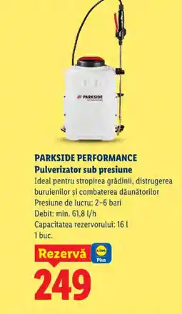 Lidl PARKSIDE PERFORMANCE Pulverizator sub presiune Ofertă
