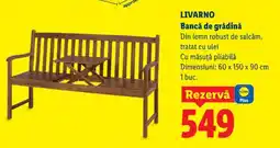 Lidl LIVARNO Bancă de grădină Ofertă