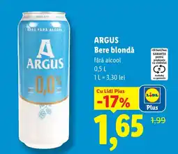 Lidl ARGUS Bere blondă Ofertă