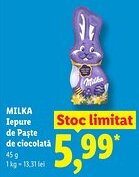 Lidl MILKA Iepure de Paşte de ciocolată Ofertă