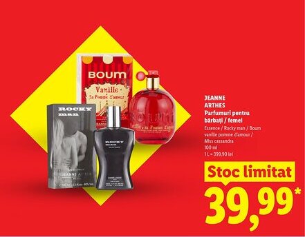 Lidl JEANNE ARTHES Parfumuri pentru bărbaţi / femei Ofertă