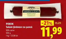 Lidl PIKOK Salam ţărănesc cu șuncă Ofertă