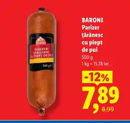 Lidl BARONI Parizer ţărănesc cu piept de pui Ofertă