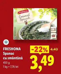 Lidl FRESHONA Spanac cu smântână Ofertă