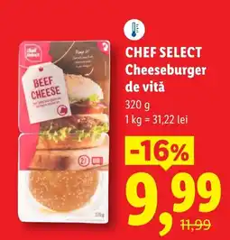 Lidl CHEF SELECT Cheeseburger de vitǎ Ofertă