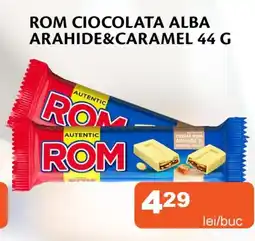Unicarm Rom ciocolata alba arahide&caramel Ofertă