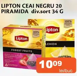 Unicarm Lipton ceai negru 20 piramida Ofertă
