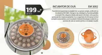 INCUBATOR DE OUĂ EM 3002