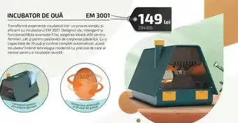 INCUBATOR DE OUĂ EM 3001