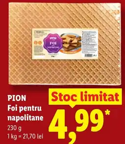 Lidl PION Foi pentru napolitane Ofertă