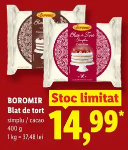 Lidl BOROMIR Blat de tort Ofertă