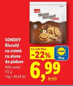 Lidl SONDEY Biscuiţi cu cremă cu alune de pădure Ofertă