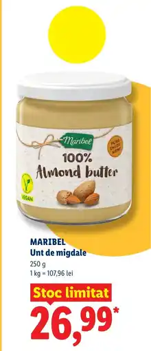 Lidl MARIBEL Unt de migdale Ofertă