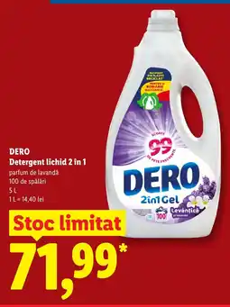 Lidl DERO Detergent lichid 2 în 1 Ofertă