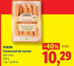 Lidl PIKOK Crenvursti de curcan Ofertă