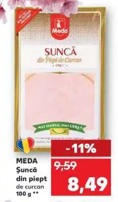 Kaufland MEDA Șuncă din piept de curcan 100 g Ofertă