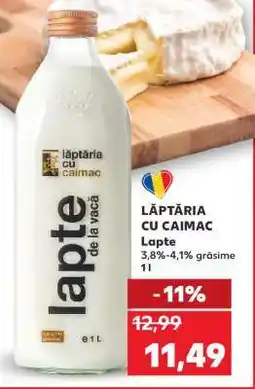Kaufland LAPTARIA CU CAIMAC lapte Ofertă