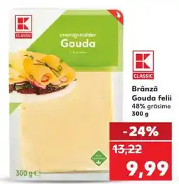 Kaufland Brânză Gouda felii Ofertă