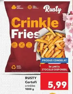 Kaufland RUSTY cartofi crinkles 1000 g Ofertă