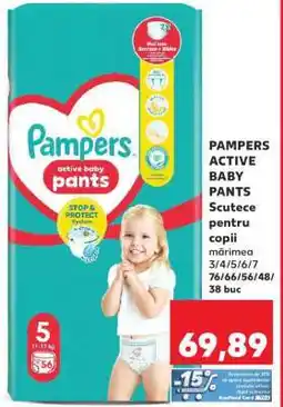 Kaufland PAMPERS ACTIVE BABY PANTS Ofertă