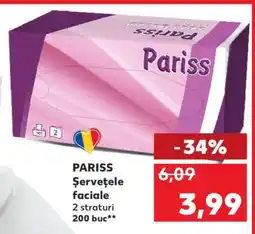 Kaufland PARISS Şerveţele faciale Ofertă