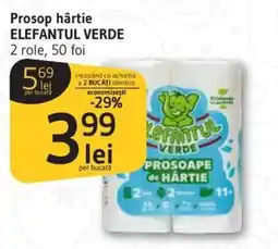 Supeco Prosop hârtie ELEFANTUL VERDE Ofertă