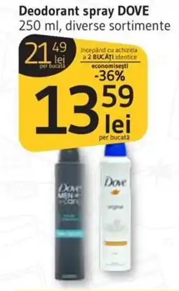 Supeco Deodorant spray DOVE Ofertă