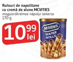 Supeco Rulouri de napolitane cu cremă de alune MCVITIES Ofertă