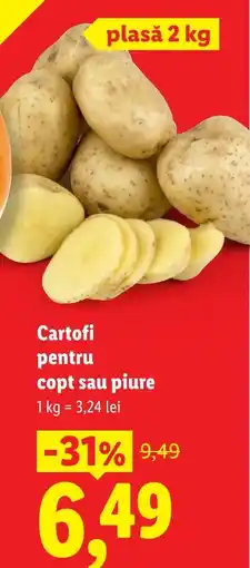 Lidl Cartofi pentru copt sau piure Ofertă