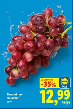 Lidl Struguri roze cu sâmburi Ofertă