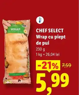 Lidl CHEF SELECT Wrap cu piept de pui Ofertă