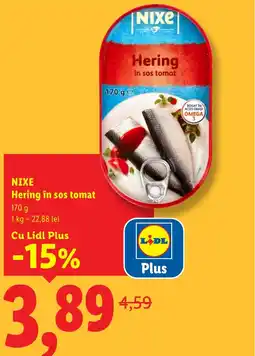 Lidl NIXE Hering în sos tomat Ofertă