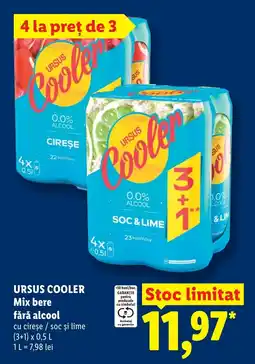 Lidl URSUS COOLER Mix bere fără alcool Ofertă