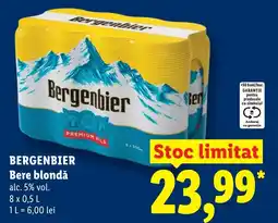 Lidl BERGENBIER Bere blondǎ Ofertă