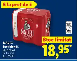 Lidl MADRI Bere blondă Ofertă