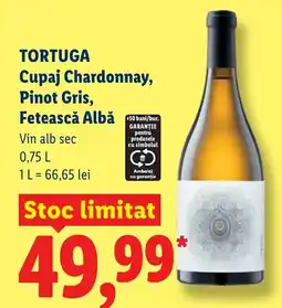 Lidl TORTUGA Cupaj Chardonnay, Pinot Gris, Fetească Albǎ Ofertă