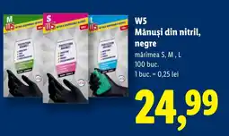 Lidl W5 Mănuşi din nitril, negre Ofertă