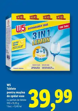 Lidl W5 Tablete pentru mașina de spălat vase Ofertă