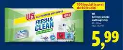 Lidl W5 Șervețele umede multisuprafeţe Ofertă