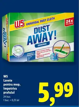 Lidl W5 Lavete pentru mop, împotriva prafului Ofertă