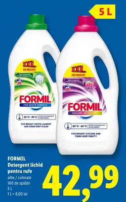 Lidl FORMIL Detergent lichid pentru rufe Ofertă