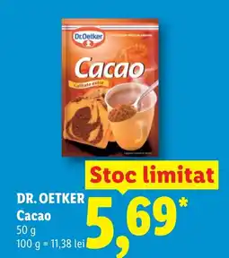 Lidl DR. OETKER Cacao Ofertă