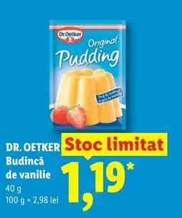 Lidl DR. OETKER Budincǎ de vanilie Ofertă