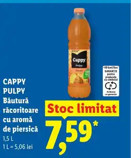 Lidl CAPPY PULPY Băutură răcoritoare cu aromă de piersicǎ Ofertă